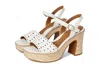 Naturalizer Kira Platform Sandal In White
