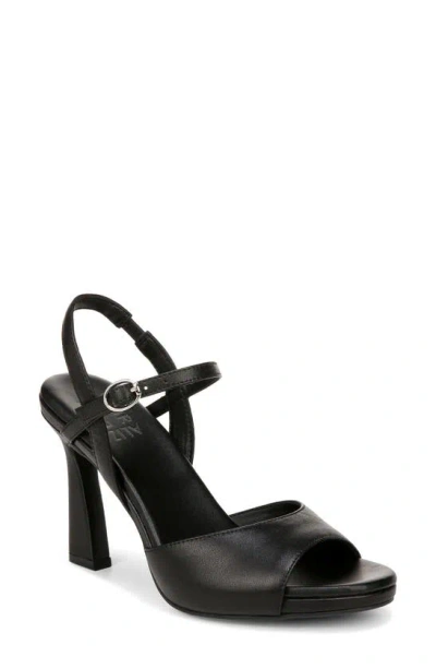 Naturalizer Lala Ankle Strap Sandal In Black Leather