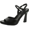 Naturalizer Lala Womens Heels Pumps Ankle Strap In Black Leather