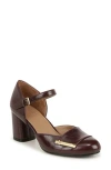 Naturalizer Lavish Mary Jane Pump In Merlot Wine Faux Leather