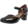 Naturalizer Lavish Womens Buckle Faux Leather Ankle Strap In Black