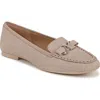 Naturalizer Layla Slip-on Bow Flats In Warm Fawn Tan Nubuck
