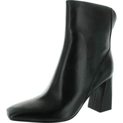 Naturalizer Lex Womens Zipper Leather Mid-calf Boots In Black
