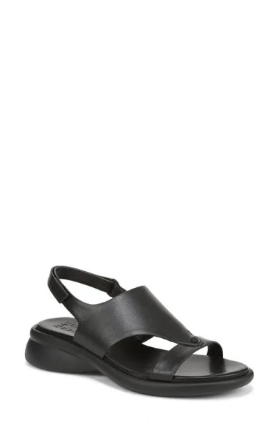 Naturalizer Lillian Slingback Sandal In Black Faux Leather