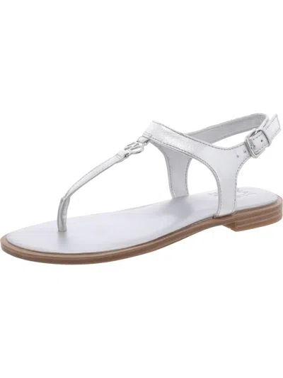 Naturalizer Lizzi Womens Thong Flat Slingback Sandals In Silver
