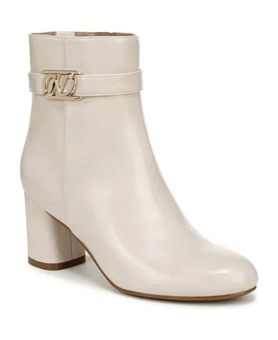 Naturalizer Lottie Dress Booties In Porcelain Faux Leather