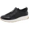 Naturalizer Lw Breakaway Womens Zipper Quilted Casual And Fashion Sneakers In Black Patent Shine Nylon,faux Leather