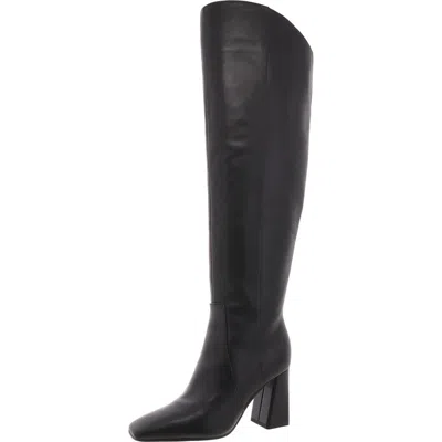 Naturalizer Lyric Womens Leather Square Toe Over-the-knee Boots In Black