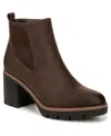 Naturalizer Madalynn-gore Lug Sole Booties In Truffle Taupe Faux Leather