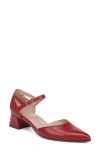 Naturalizer Maddox Ankle Strap Pointed Toe Pump In Red