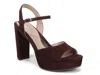 Naturalizer Marigold Ankle Strap Platform Sandal In Burgundy