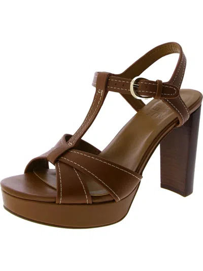 Naturalizer Marnie Womens Leather Ankle Strap Heels In Multi