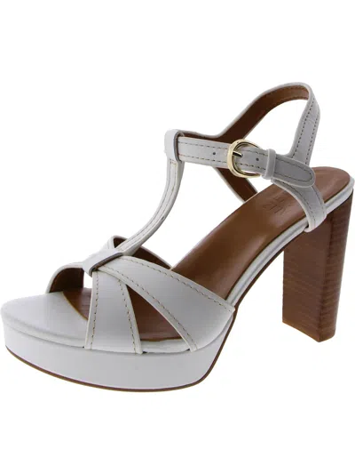 Naturalizer Marnie Womens Leather Ankle Strap Heels In White