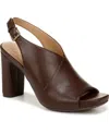 Naturalizer Mason Slingback Platform Sandals In Brown Faux Leather