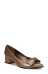 Naturalizer Mavis Bow Pointed Toe Pump In Gold