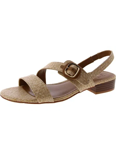 Naturalizer Meesha 2 Womens Woven Block Heel Slingback Sandals In Multi