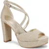 Naturalizer Melody Platform Sandal In Gold