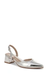 Naturalizer Mila Pointed Toe Slingback Pump In Silver