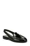 Naturalizer Milo-sling Slingback Flats In Black Faux Leather