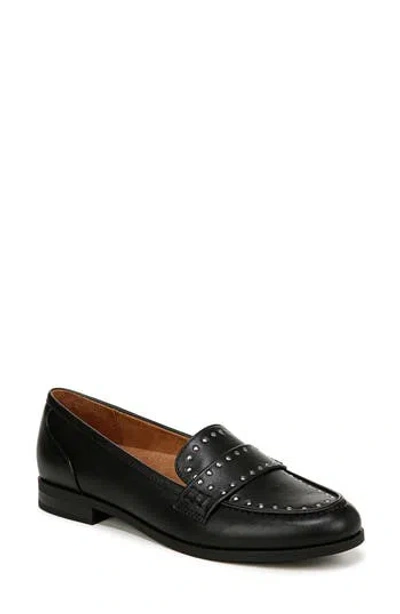 Naturalizer Milo Stud Loafer In Black Faux Leather