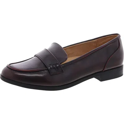 Naturalizer Milo Womens Leather Slip On Loafers In Pink