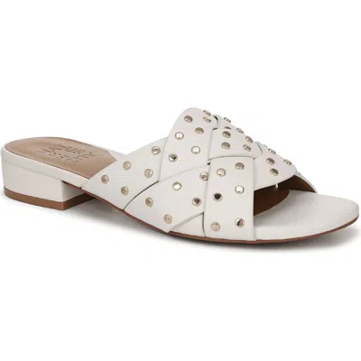 Naturalizer Morena Slide Sandal In Warm White Leather