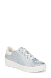 Naturalizer Morrison 2.0 Sneaker In Metallic Blue Woven Embossed Leather