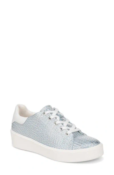 Naturalizer Morrison 2.0 Trainer In Metallic Blue Woven Leather