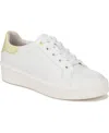 Naturalizer Morrison 2.0 Sneaker In White,pastel Lime Leather,faux Patent