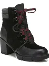 Naturalizer Myla Womens Leather Combat & Lace-up Boots In Black