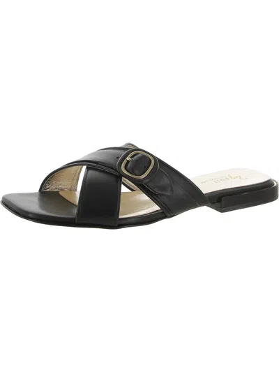 Naturalizer Naia Womens Leather Slip On Slide Sandals In Black
