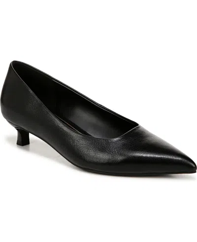 Naturalizer Natalia Kitten-heel Dress Pumps In Black Leather