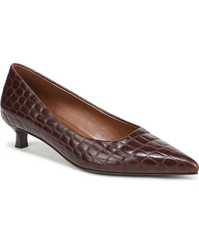 Naturalizer Natalia Kitten-heel Pointed Toe Pumps In Brown