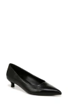 Naturalizer Natalia Womens Cushioned Footbed Pointed Toe Kitten Heels In Black Leather