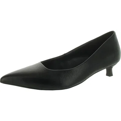 Naturalizer Natalia Womens Leather Pointed Toe Kitten Heels In Black