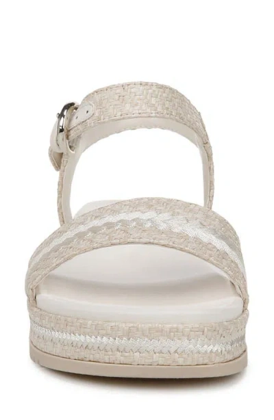 Naturalizer Neila 2 Ankle Strap Platform Sandal In Eggshell Beige