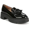 Naturalizer Nieves Lug Sole Loafers In Black Patent