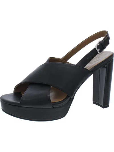 Naturalizer Nilah Womens Faux Leather Dressy Ankle Strap In Black