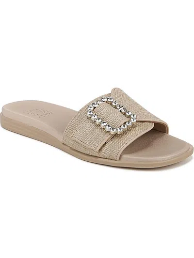 Naturalizer Olivia Womens Open Toe Slip On Slide Sandals In Multi