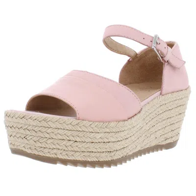 Naturalizer Opal Womens Leather Open Toe Platforms In Pink