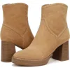 Naturalizer Orlean Boots Womens Golden Caramel Suede Block Heel Bootie Lion904 In Brown