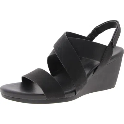 Naturalizer Palmer Womens Adjustable Faux Leather Wedge Sandals In Multi