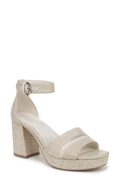 Naturalizer Pearly Ankle Strap Sandal In Eggshell Beige