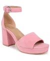 Naturalizer Pearlyn Platform Dress Sandals In Flamingo Pink Suede