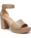 Naturalizer Pearlyn Ankle Strap Platform Sandal In Taupe Leather