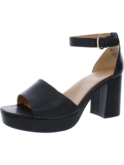 Naturalizer Pearlyn Womens Buckle Ankle Strap Heels In Black