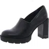 Naturalizer Pierson Womens Leather Slip On Loafer Heels In Black