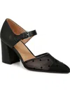 Naturalizer Pixie 2 Womens Mesh Polka Dot Block Heels In Black