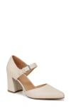 Naturalizer Pixie Mary Jane Pumps In Porcelain Faux Leather