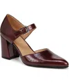 Naturalizer Pixie Mary Jane Pumps In Cranberry Faux Patent